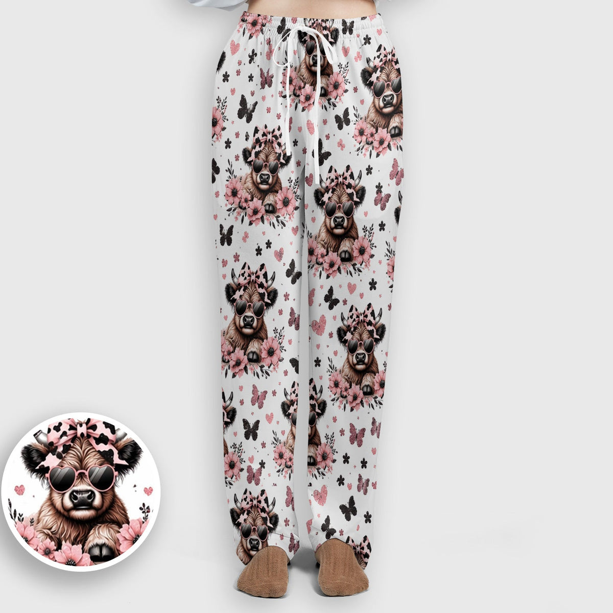 Cow Heart Sunglasses Nurse Scrub Set
