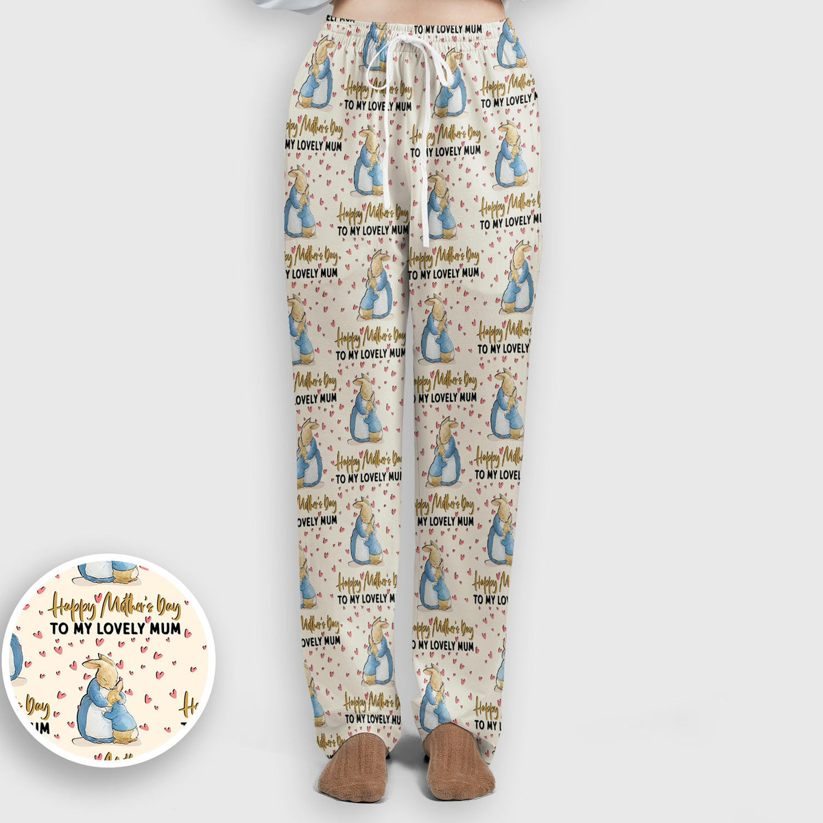 Mothers Day Bunny Love Nurse Scrub Set