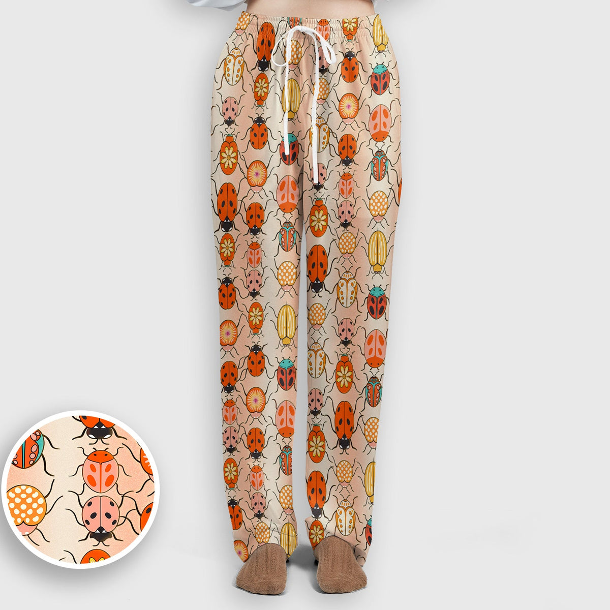 Ladybug Beetle Floral Nurse Scrub Set