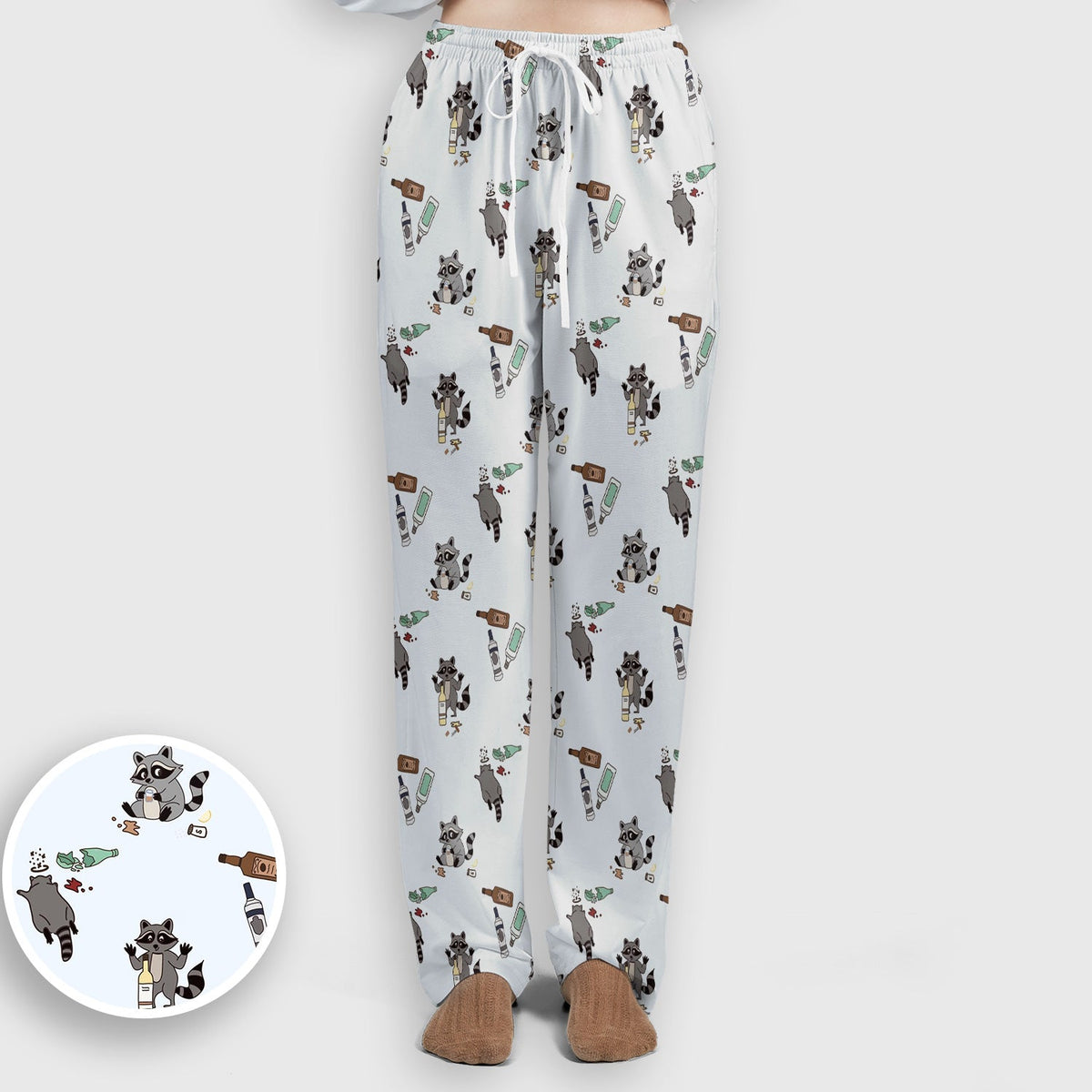 Messy Drunk Raccoon Nurse Scrub Set