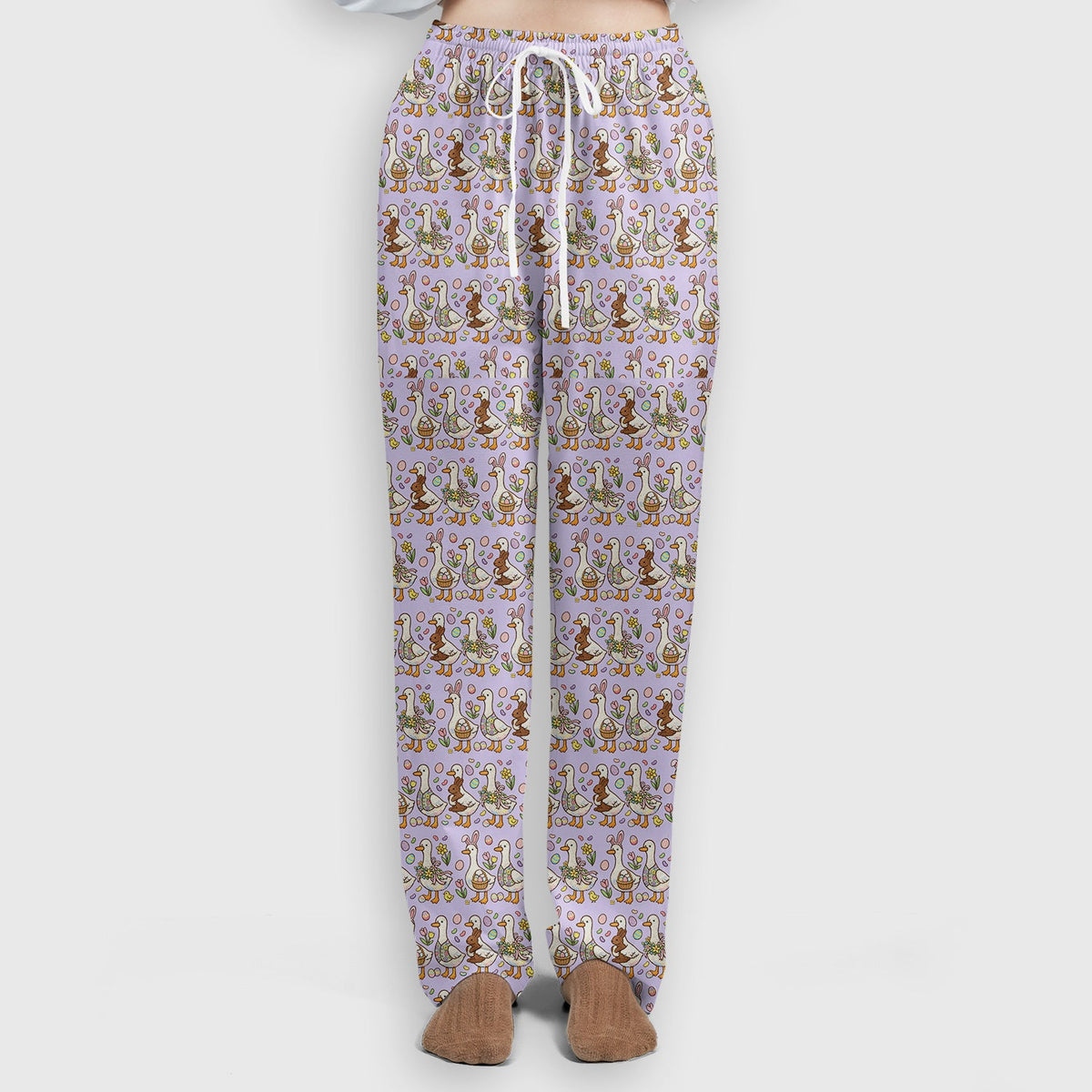 Duck Bunny Egg Floral Nurse Scrub Set - Easter Gift