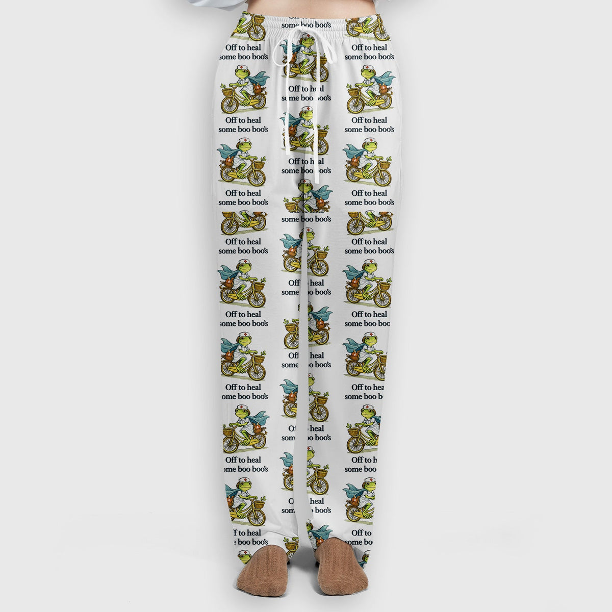 Frog Cycling Nurse Scrub Set