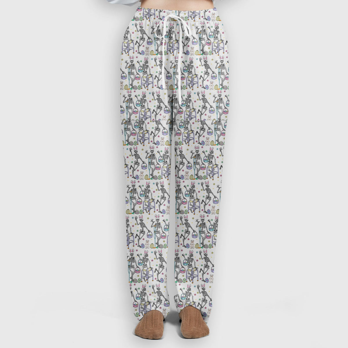 Fun Skeleton Bunny Nurse Scrub Set - Easter Gift