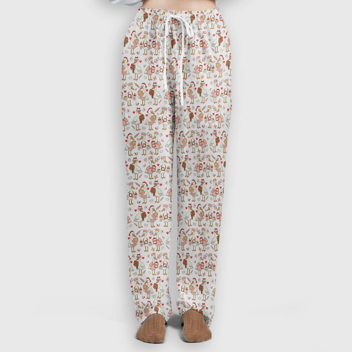 Valentine Goose Nurse Scrub Set