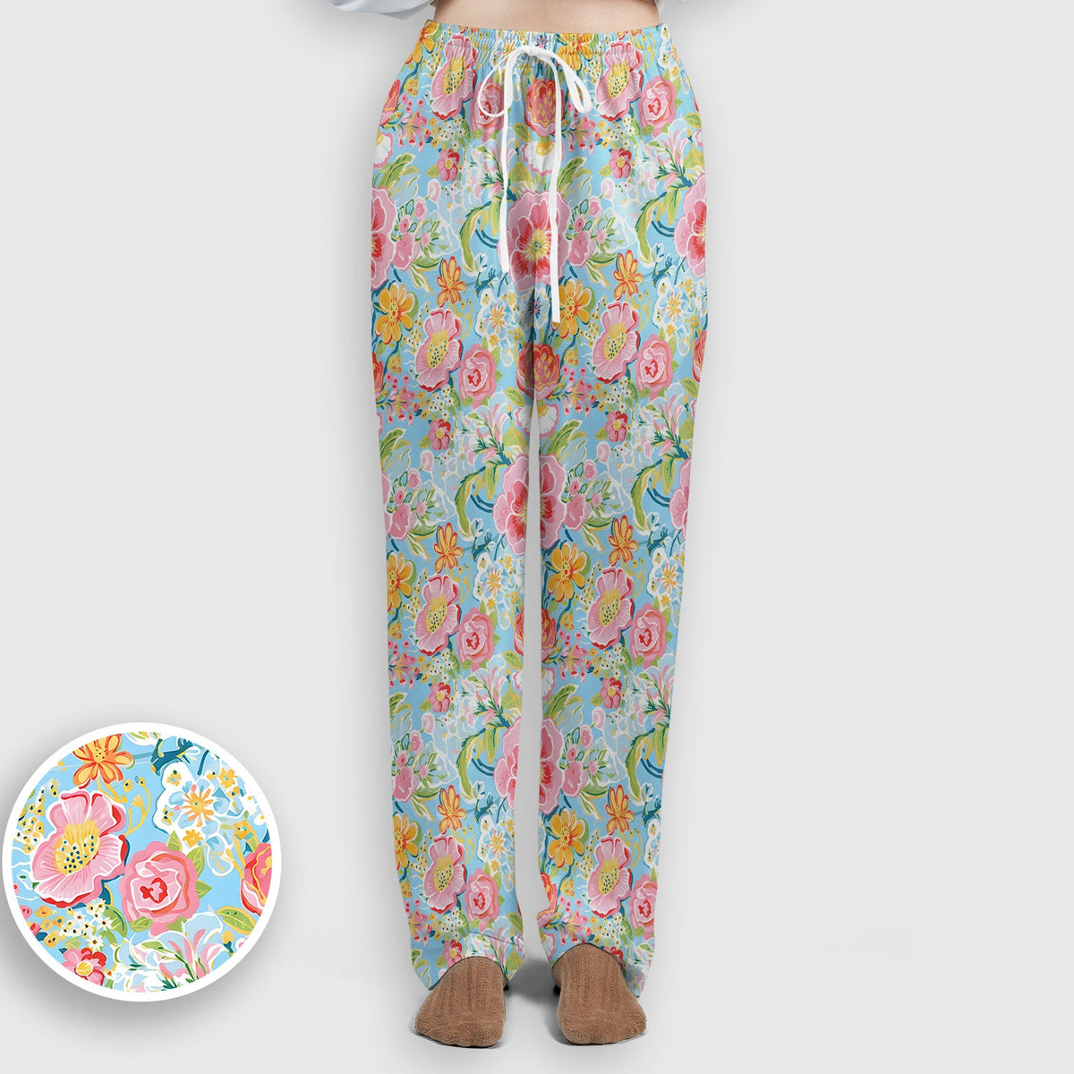 Pastel Tropical Floral Garden Nurse Scrub Set