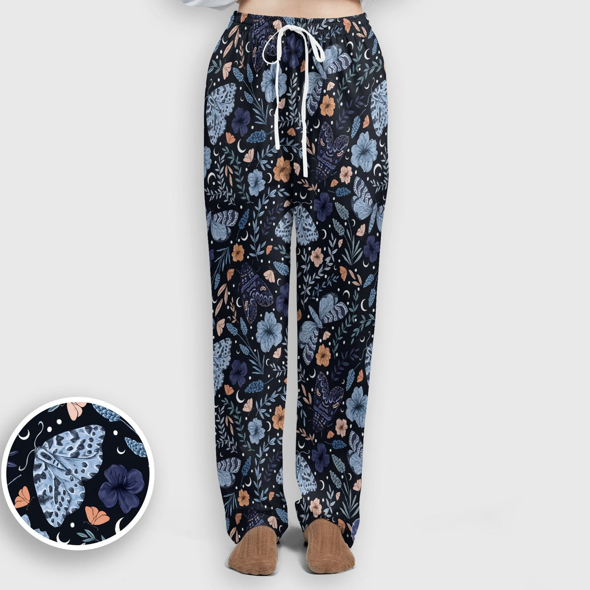 Night Moth Butterfly Floral Nurse Scrub Set
