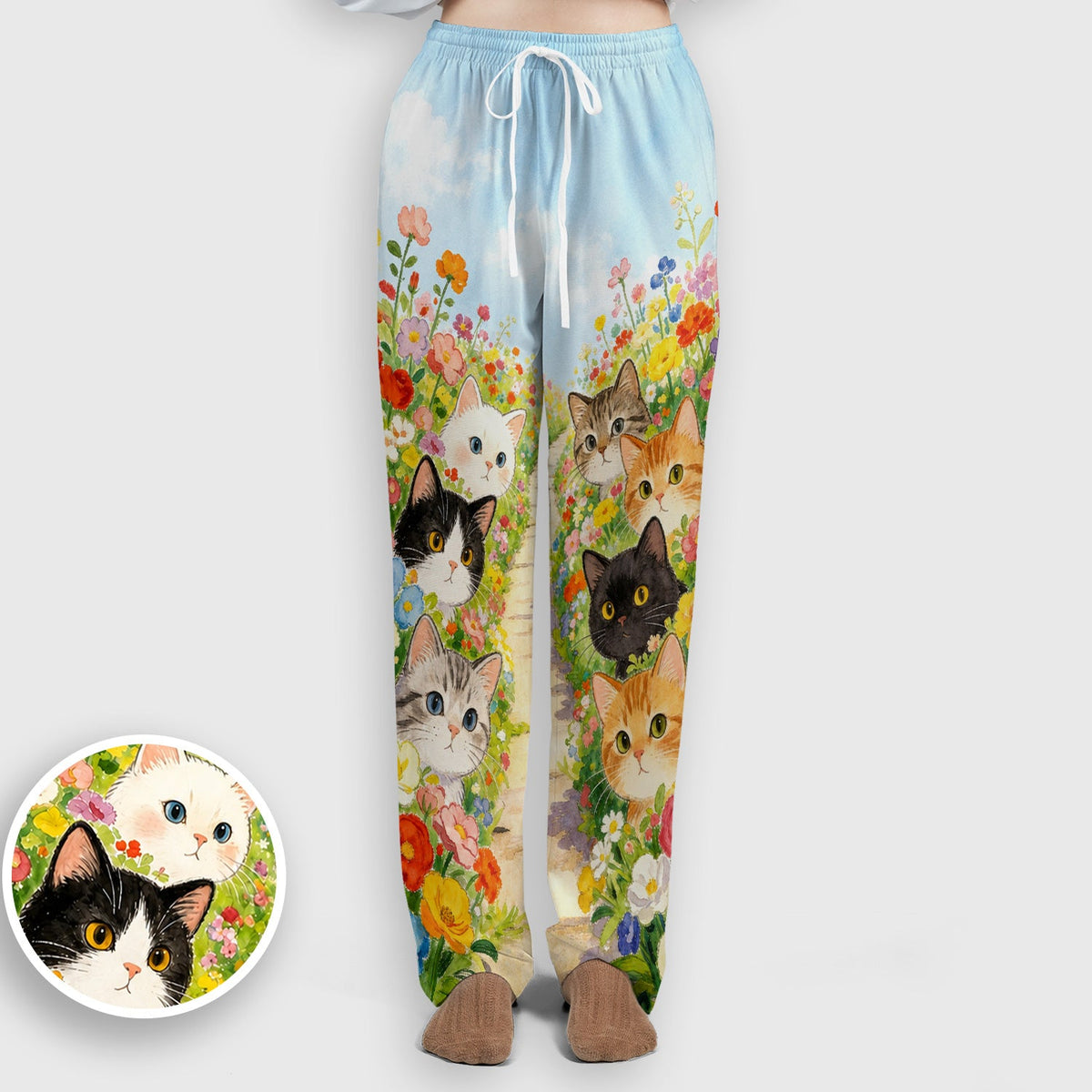 Garden Cats Flower Path Nurse Scrub Set