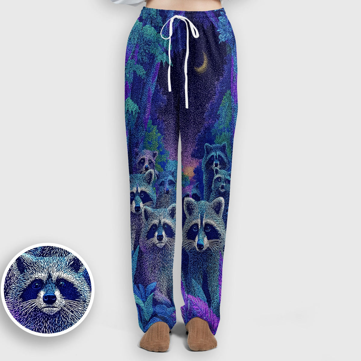Moonlit Raccoon Nurse Scrub Set
