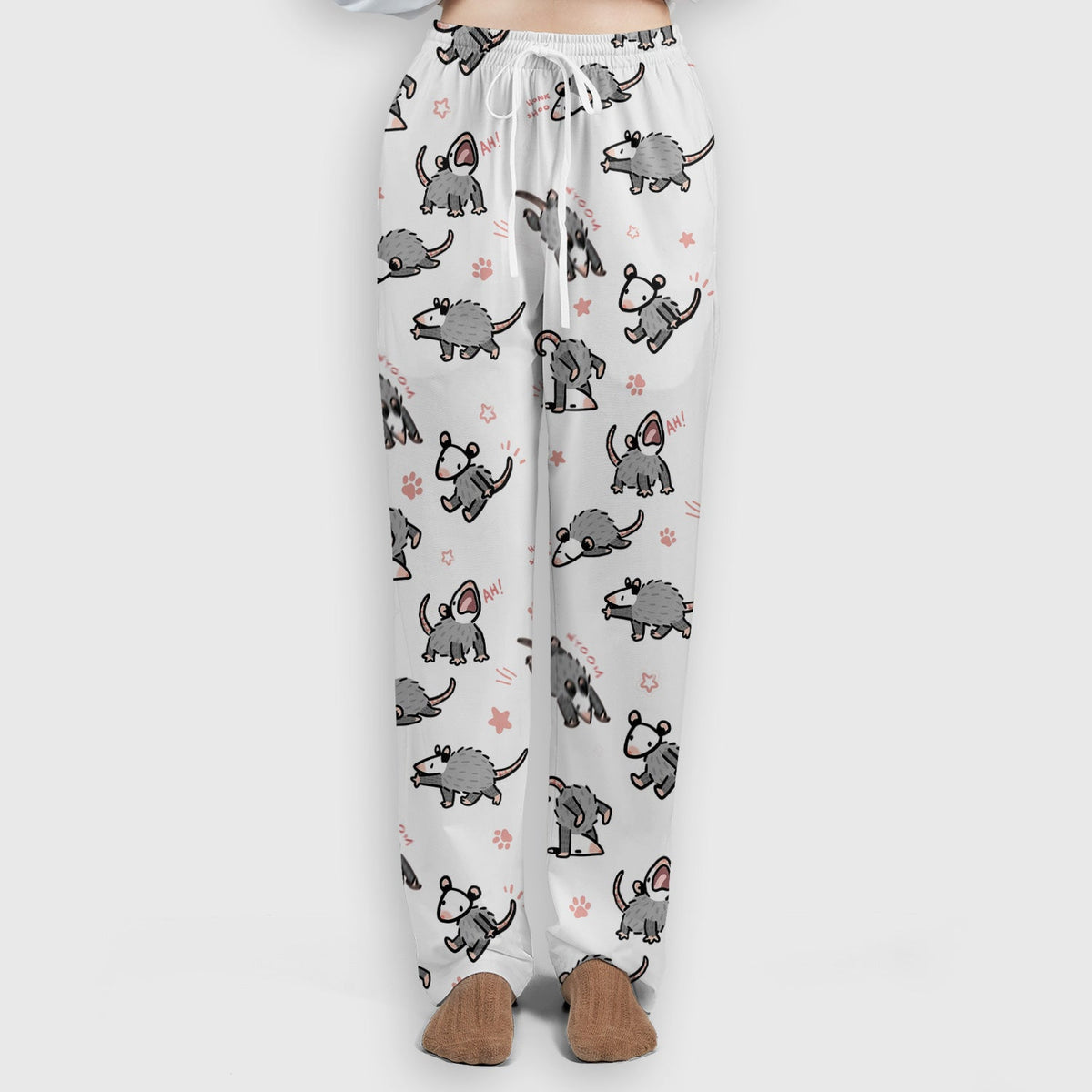 Cartoon Opossum Nurse Scrub Set