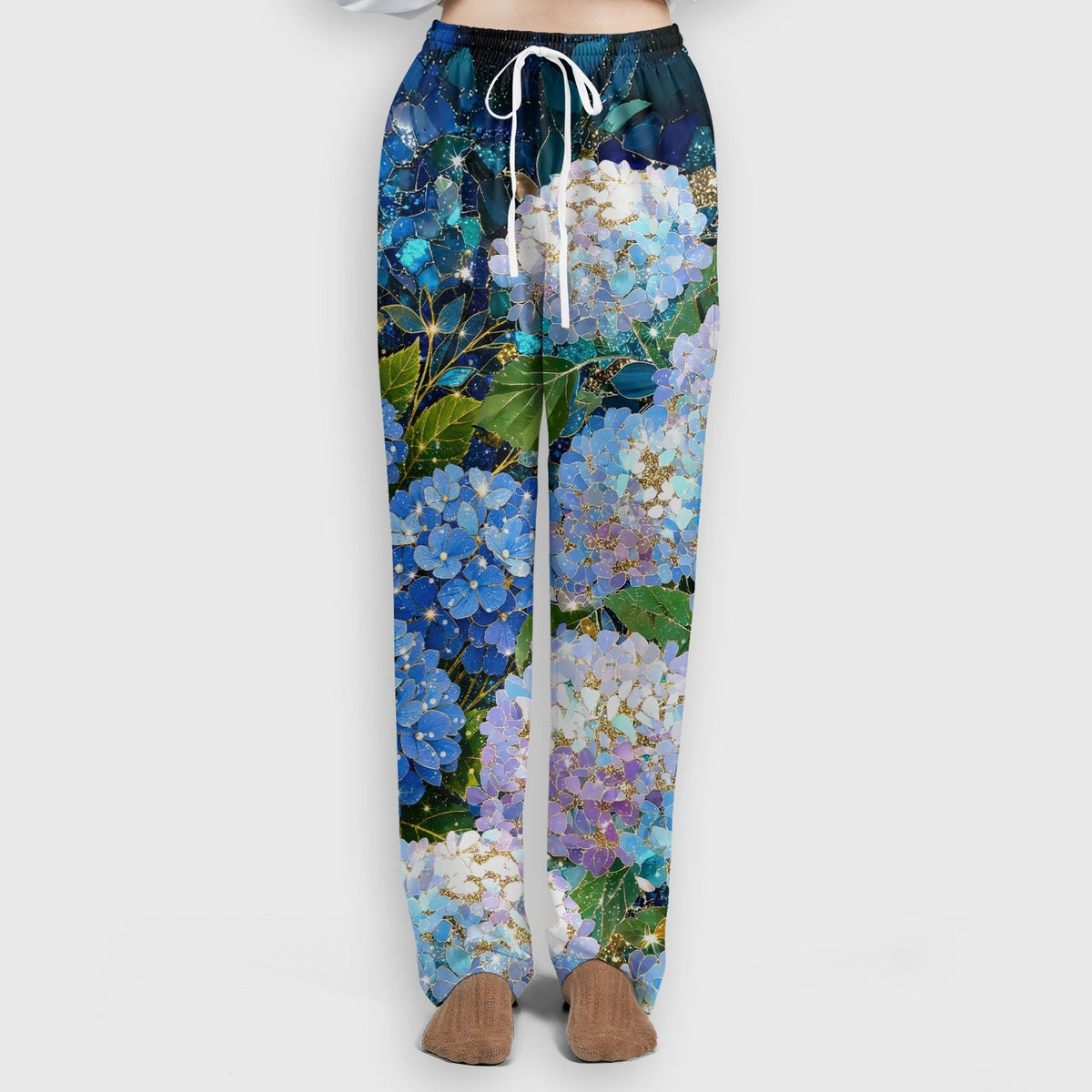 Blue Hydrangea Floral Nurse Scrub Set