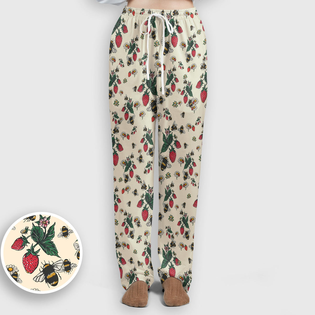 Strawberry Bee Daisy Nurse Scrub Set