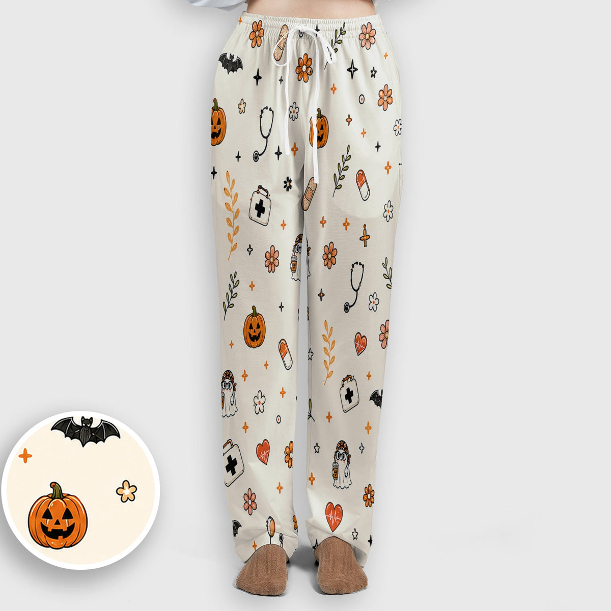 Shift Survivor Ghost Nurse Scrub Set - Halloween Gift
