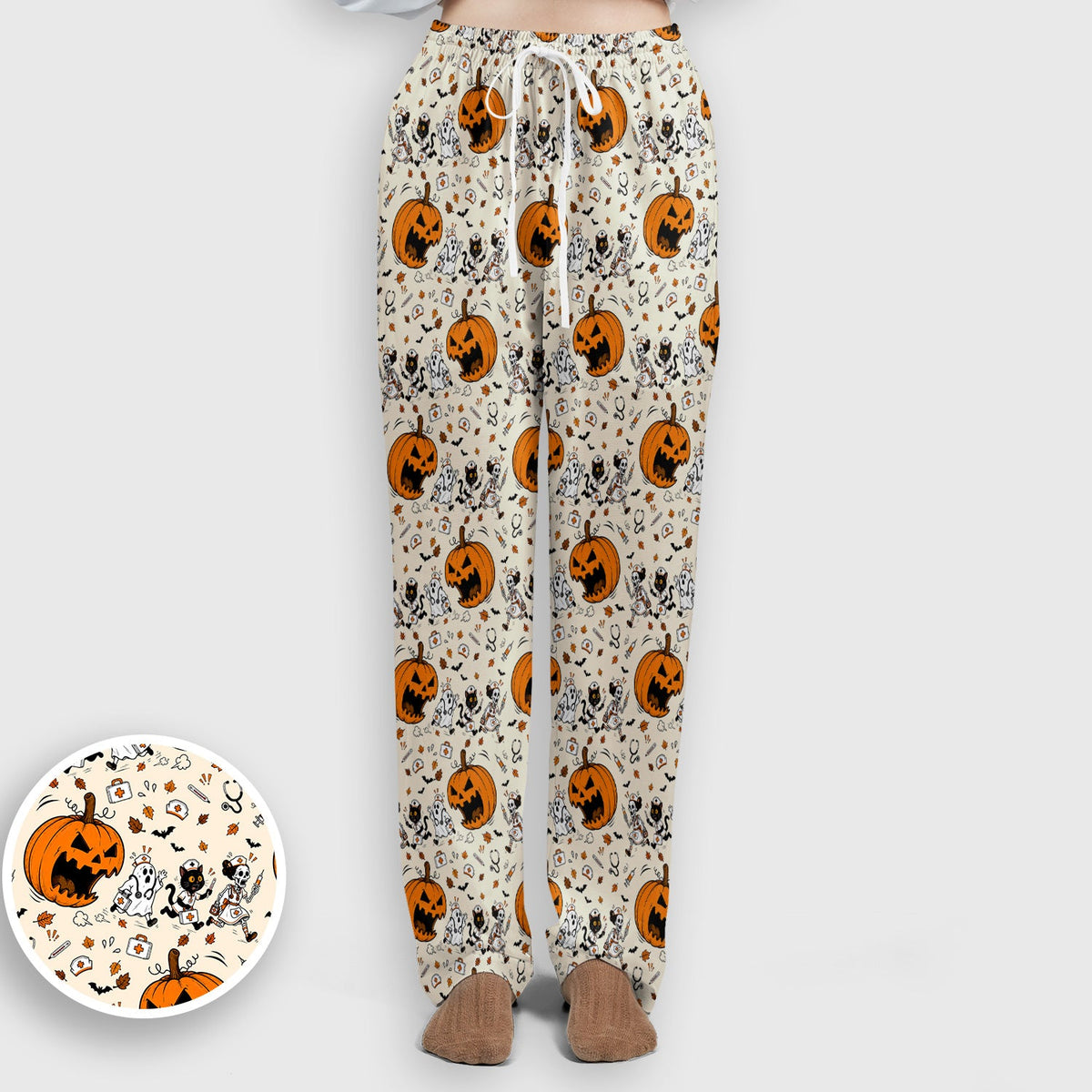 Pumpkin Chasing Nurse Scrub Set - Halloween Gift