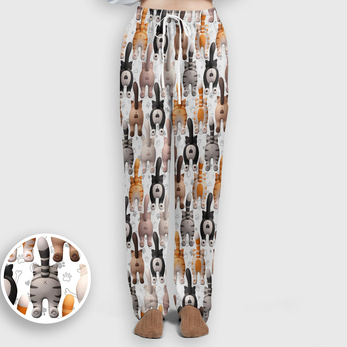 Cat Butt Paw Print Nurse Scrub Set