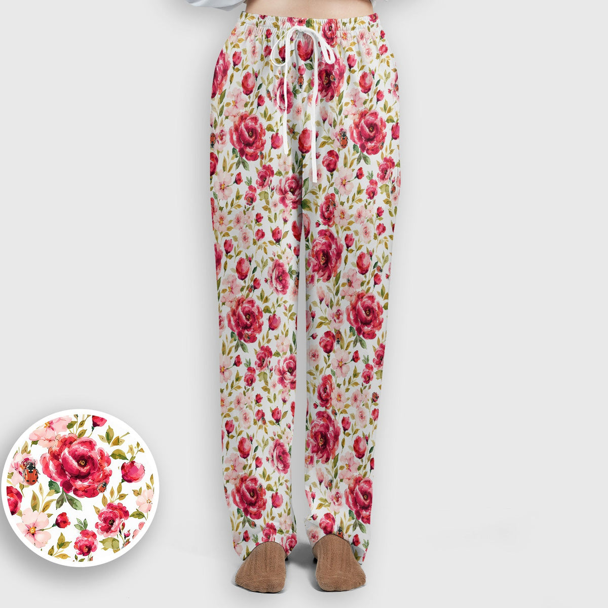 Pink Rose Ladybug Garden Nurse Scrub Set