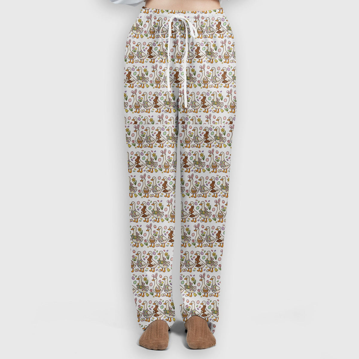 Duck Bunny Egg Floral Nurse Scrub Set - Easter Gift