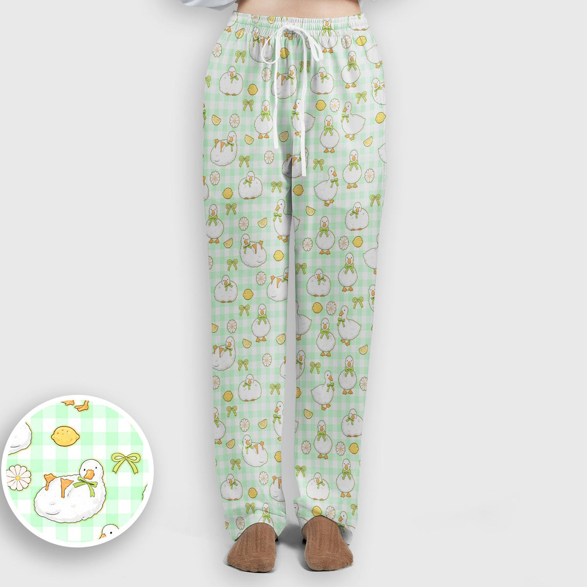 Adorable Ducks Lemon Daisy Nurse Scrub Set