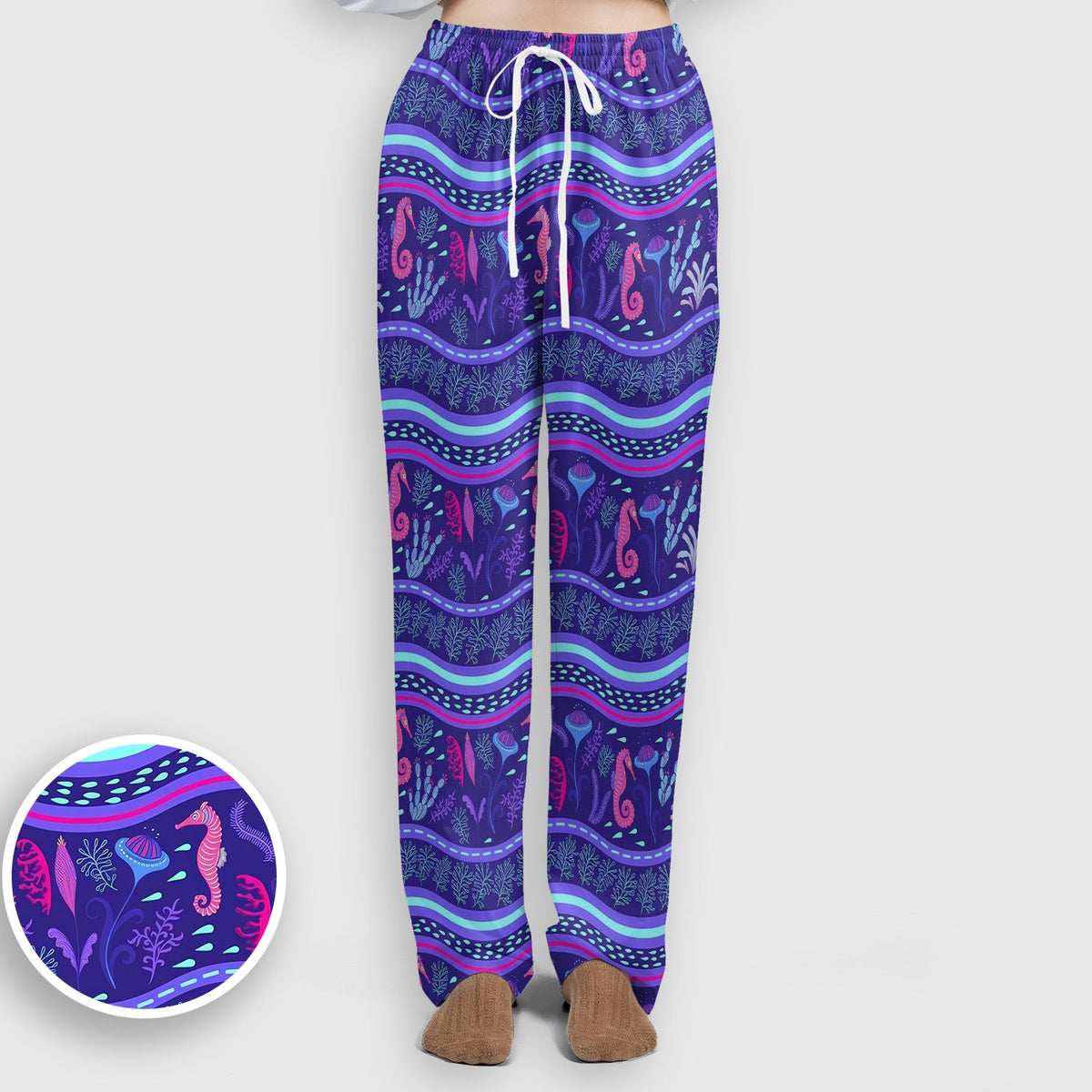 Purple Seahorse Ocean Nurse Scrub Set