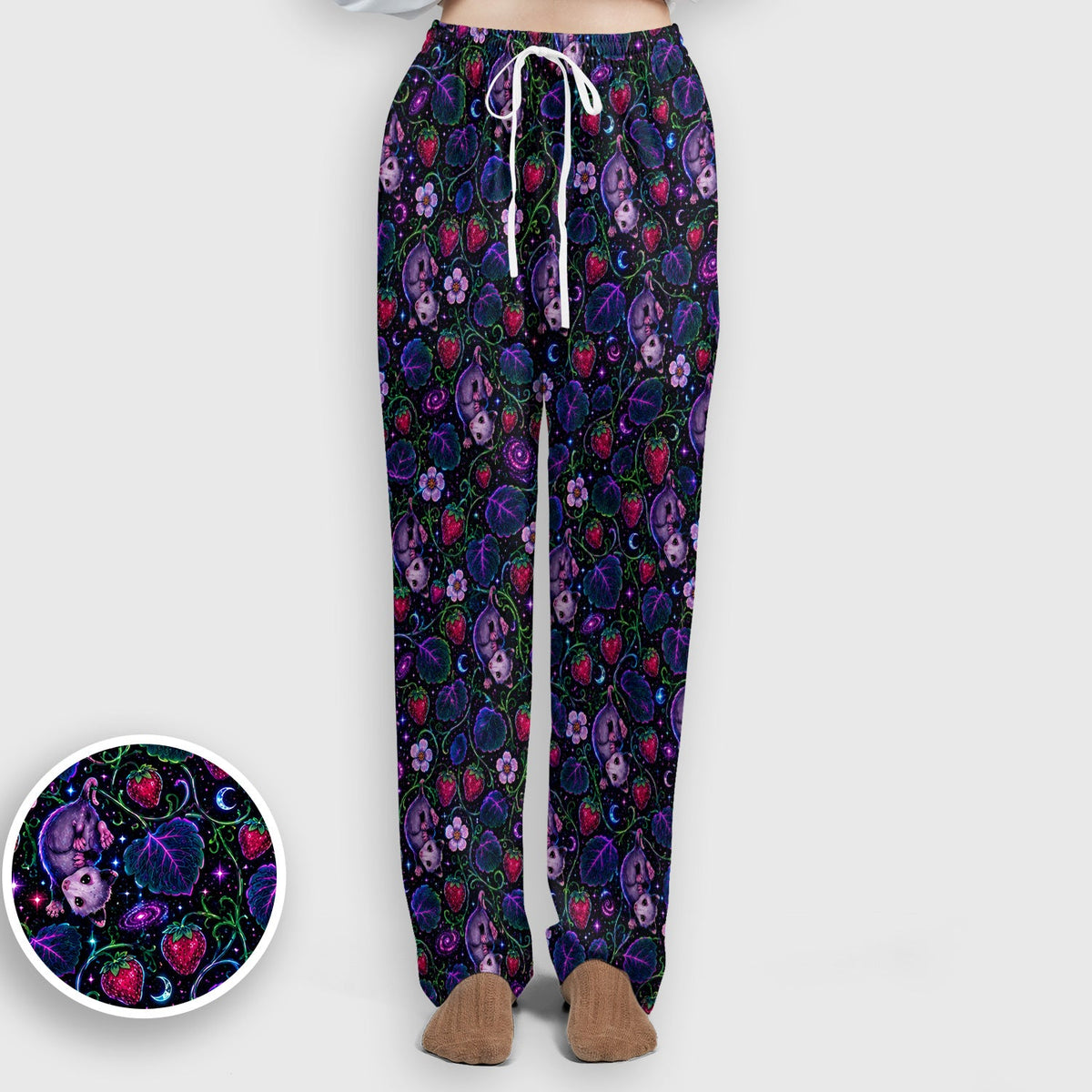 Galaxy Strawberry Opossum Nurse Scrub Set
