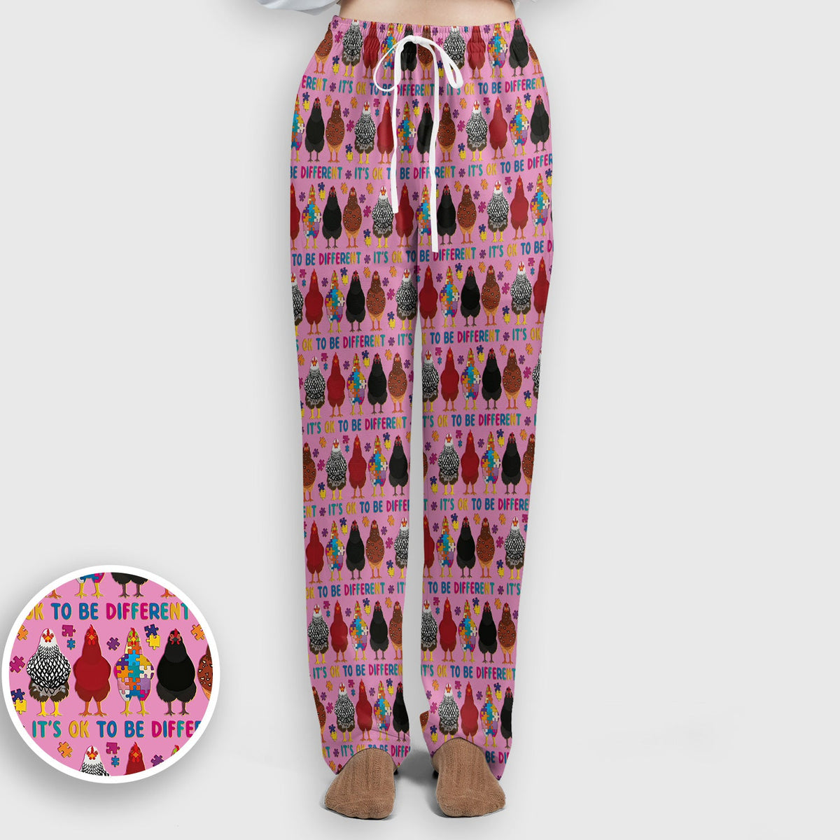 Autism Chicken It's OK To Be Different Nurse Scrub Set