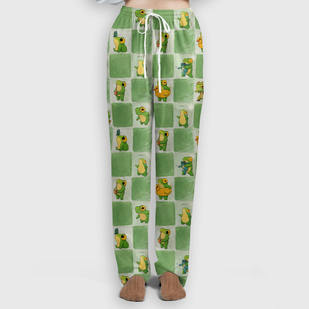 Frog Duck Checkerboard Nurse Scrub Set