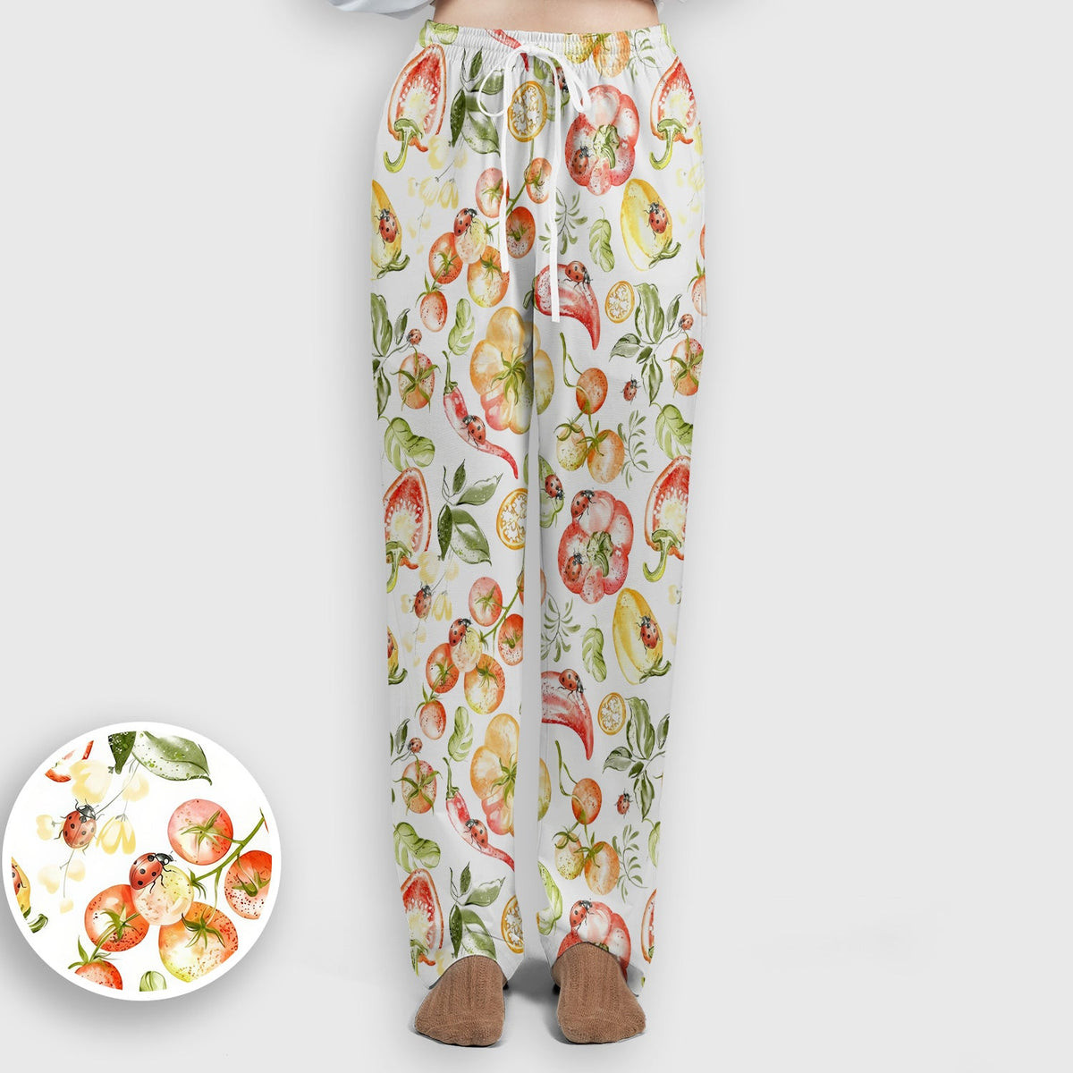 Watercolor Veggie Ladybug Nurse Scrub Set