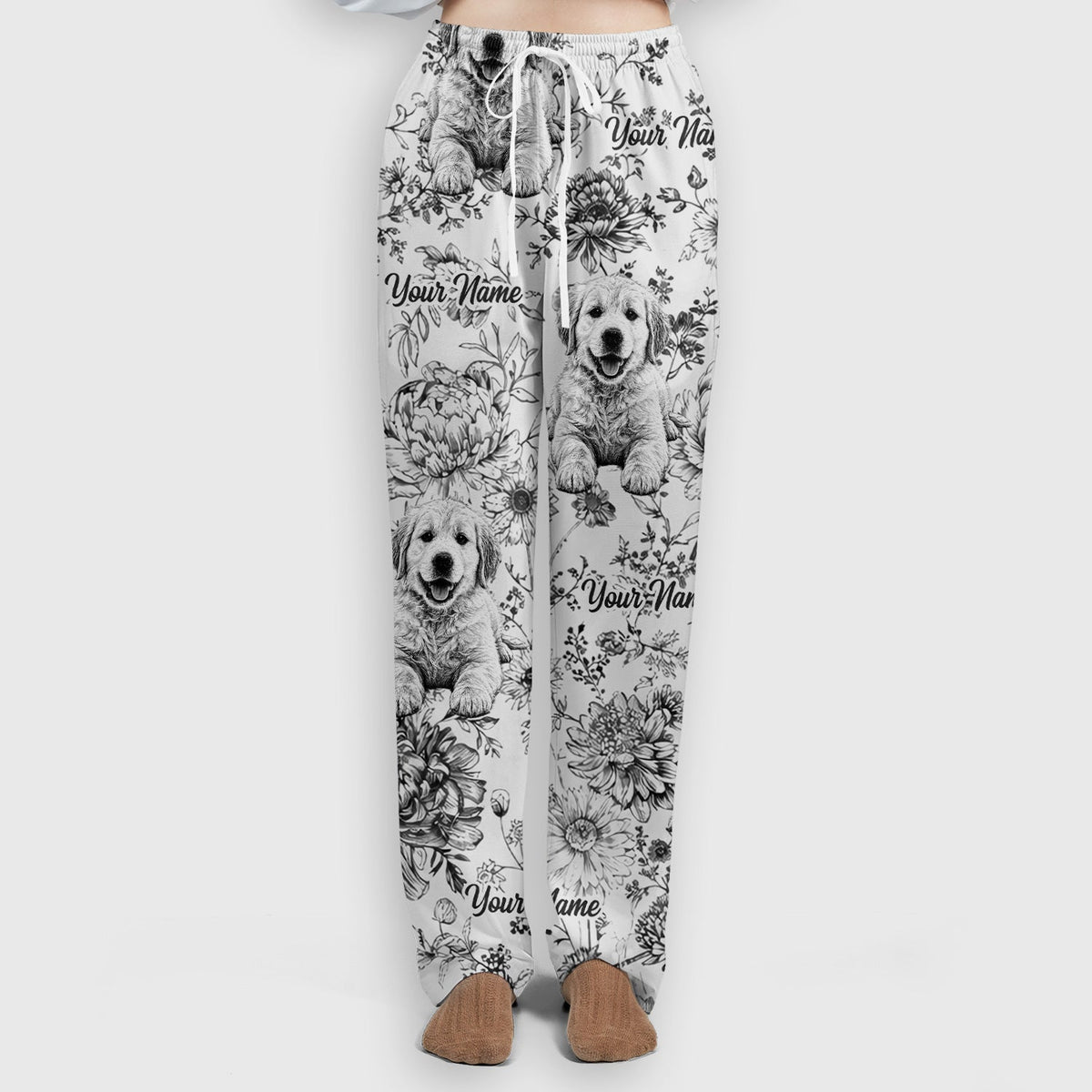 Personalized Pet Photo Floral Nurse Scrub Set