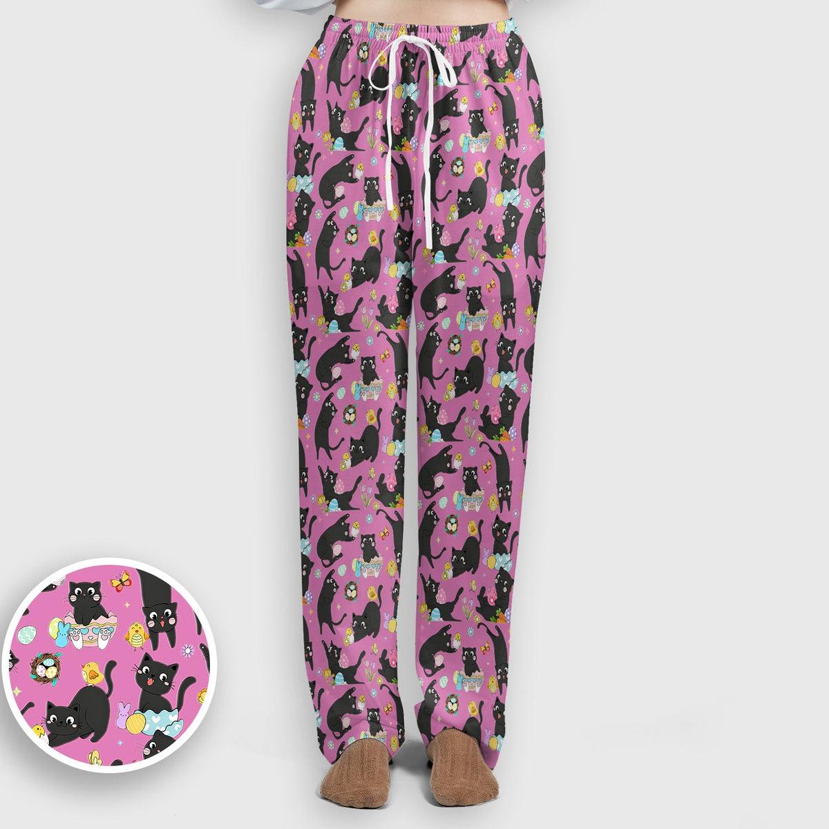 Black Cat Easter Egg Nurse Scrub Set