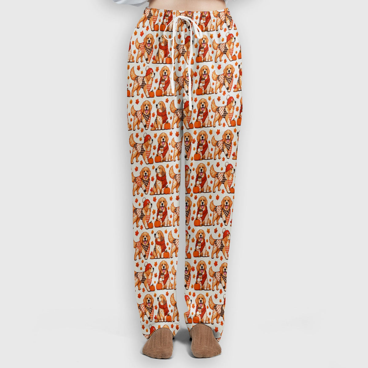 Fall Golden Retriever Pumpkin Nurse Scrub Set