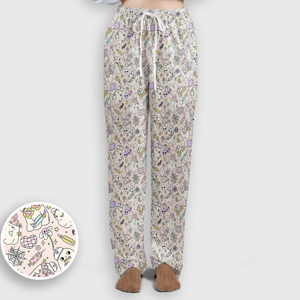 Halloween Ghosts Nurse Scrub Set