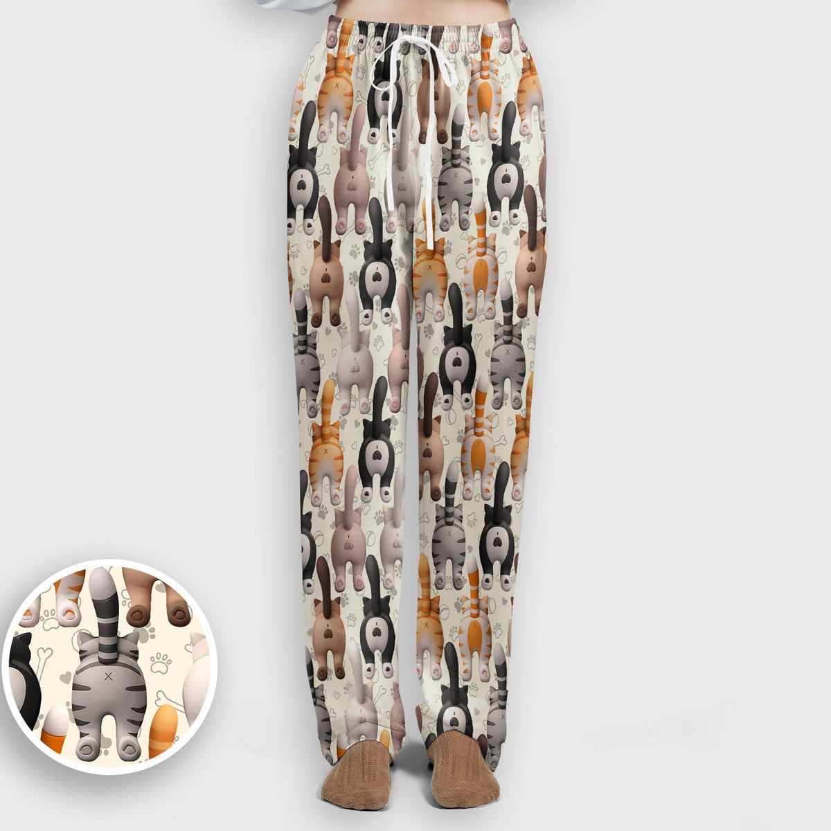 Cat Butt Paw Print Nurse Scrub Set
