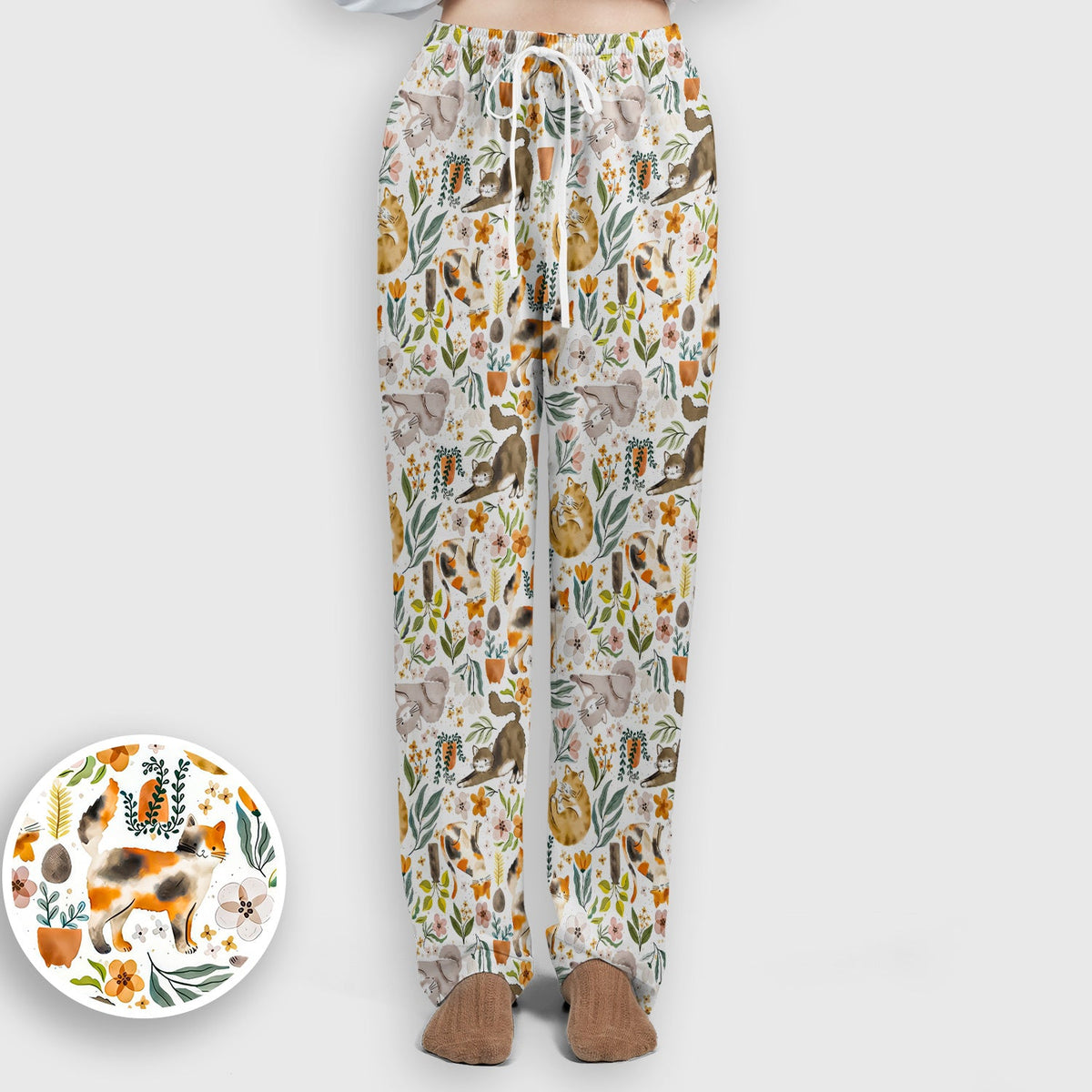 Cat Wildflower Garden Nurse Scrub Set
