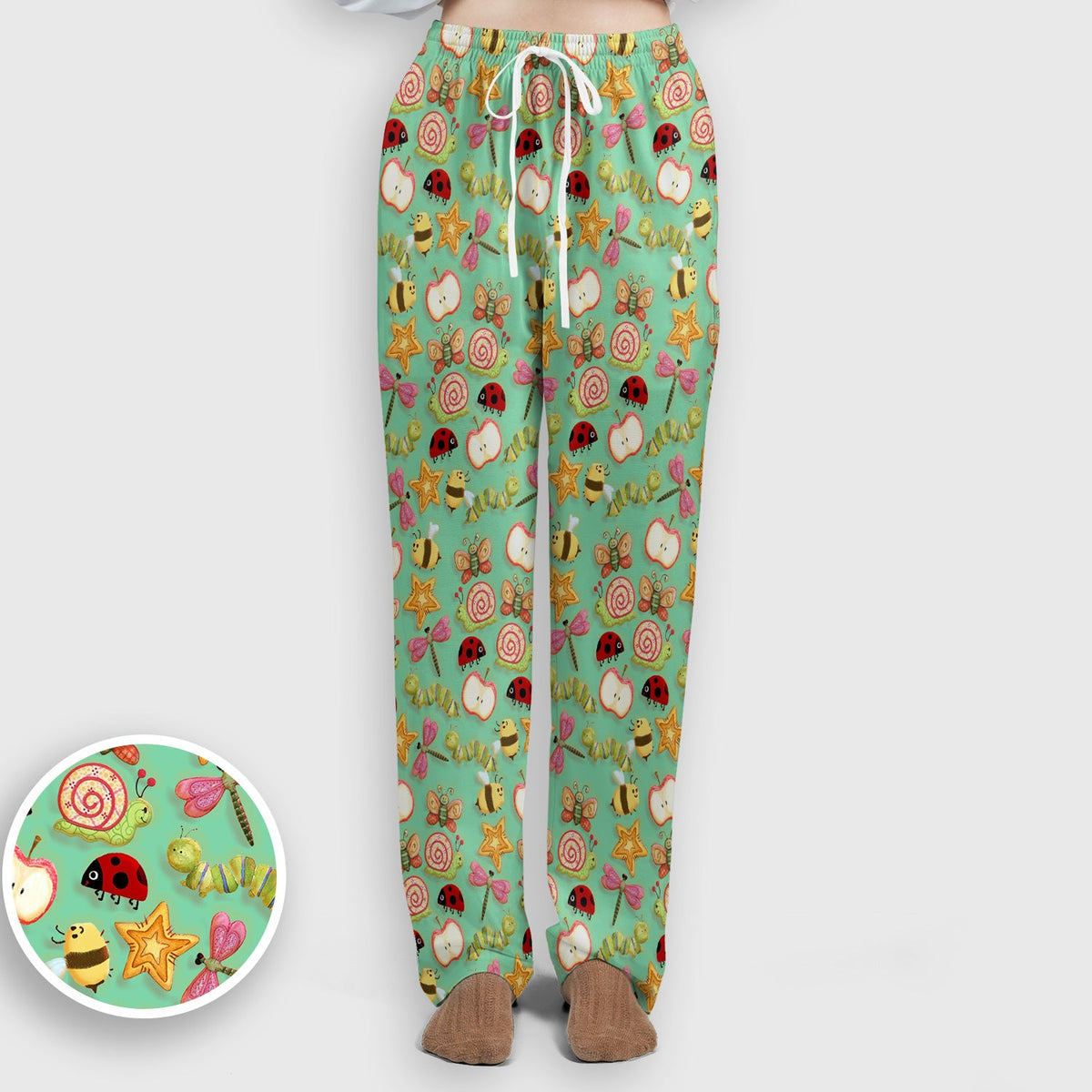 Snail Ladybug Caterpillar Apple Garden Nurse Scrub Set