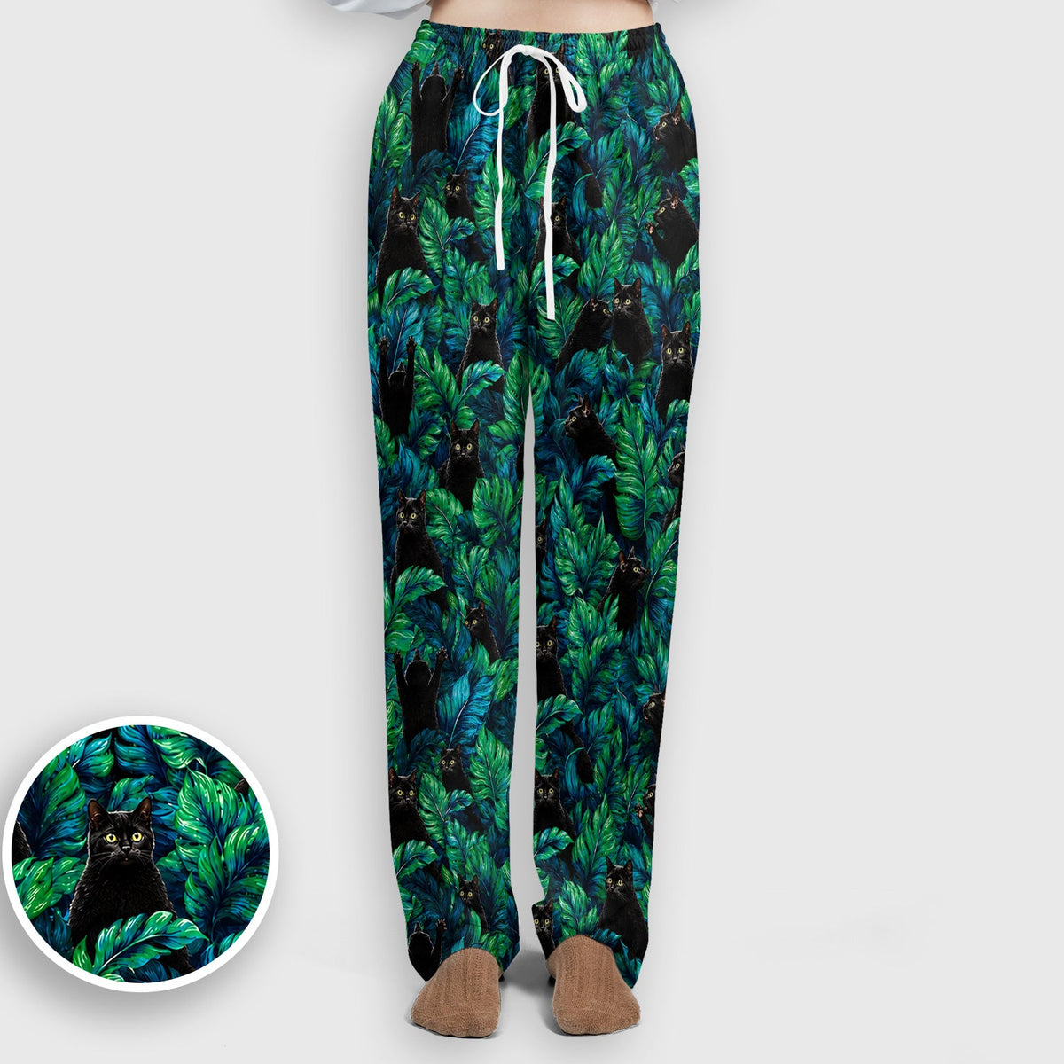 Black Cat Tropical Jungle Nurse Scrub Set
