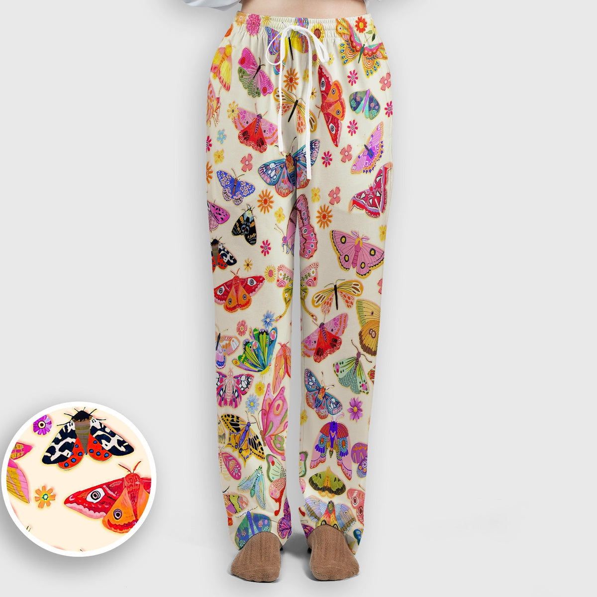 Colorful Butterfly Floral Nurse Scrub Set