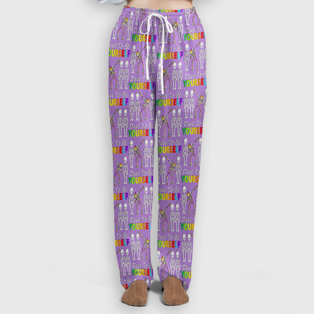 Rainbow Skeleton Dare To Be Yourself Nurse Scrub Set