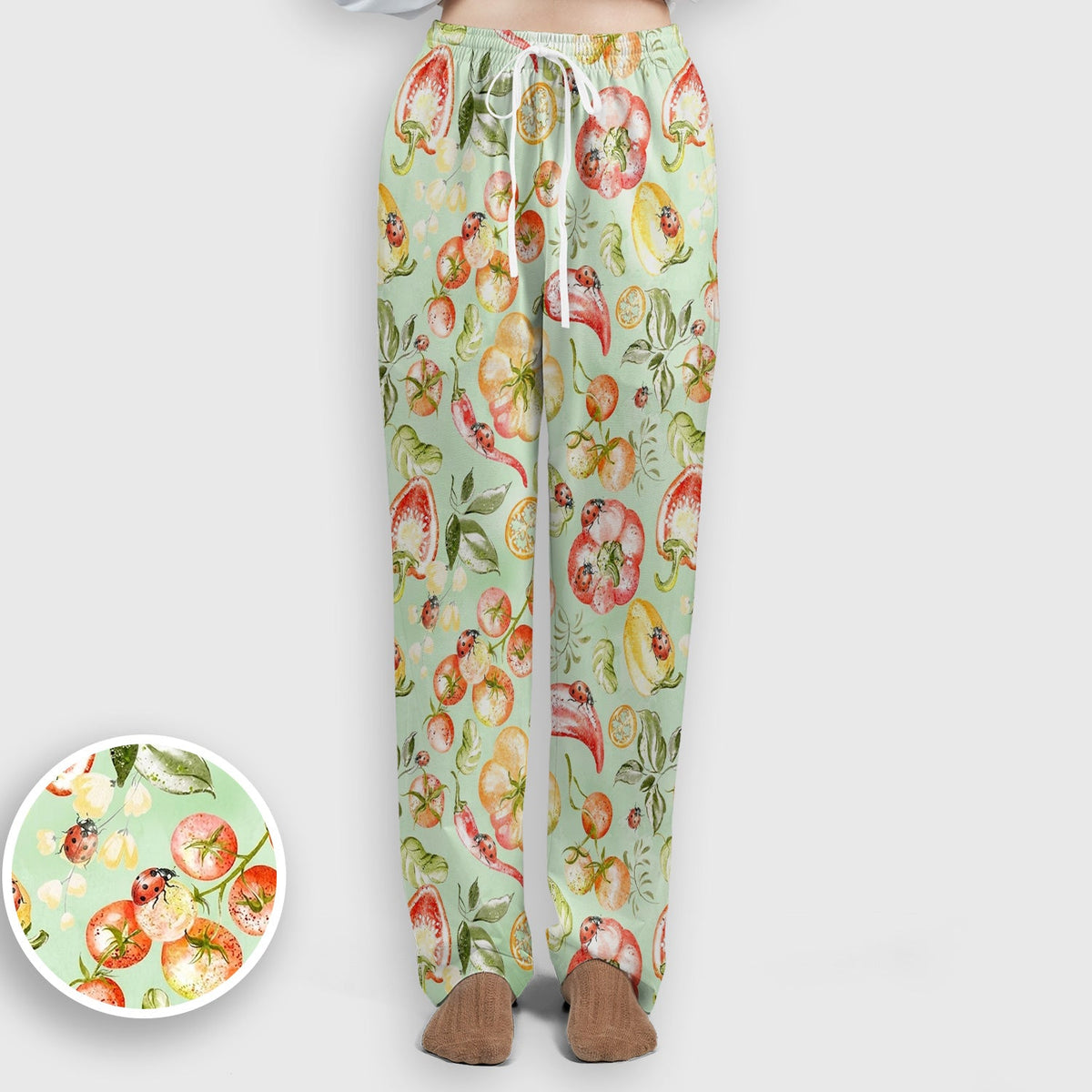 Watercolor Veggie Ladybug Nurse Scrub Set