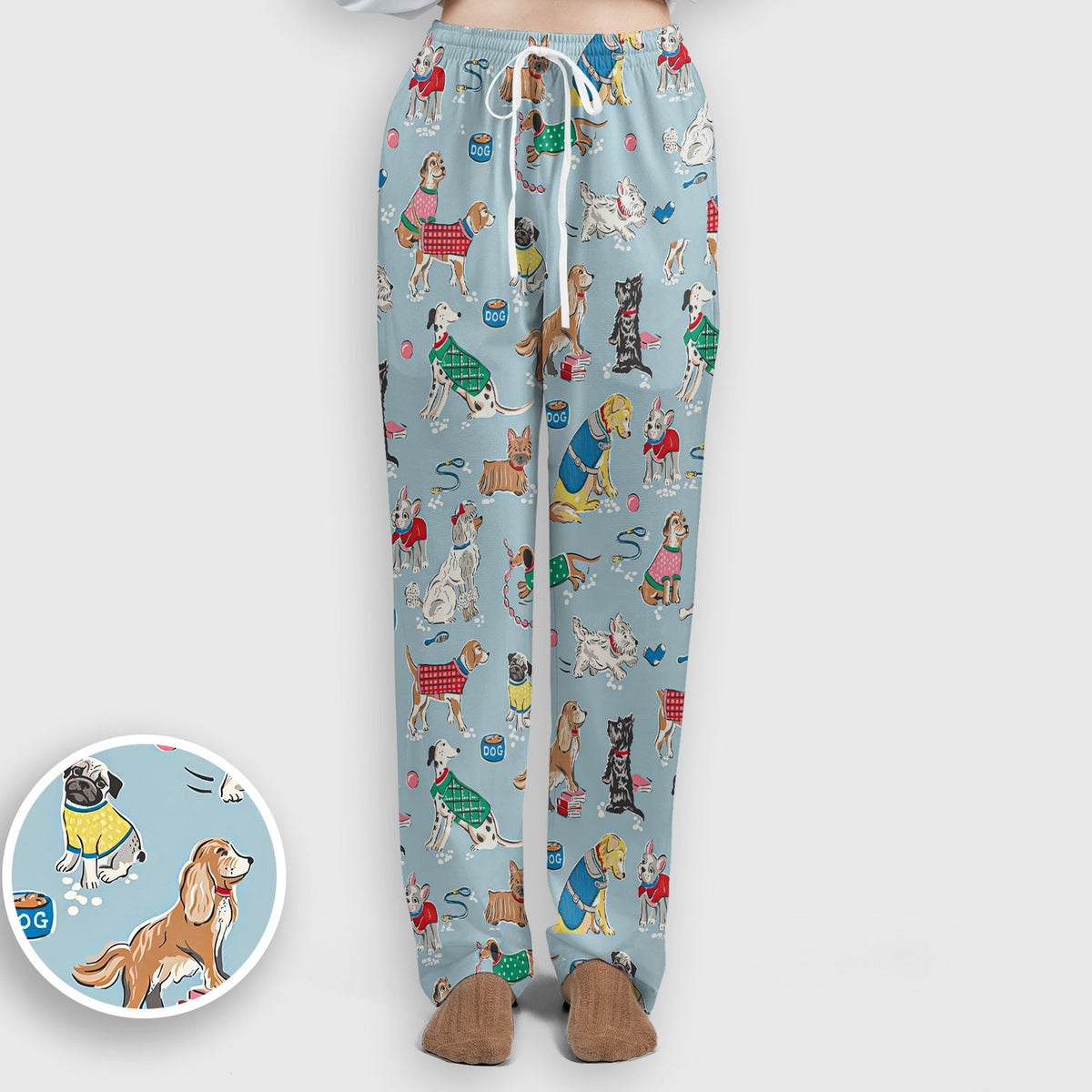 Dog Sweater Playing Ball Nurse Scrub Set