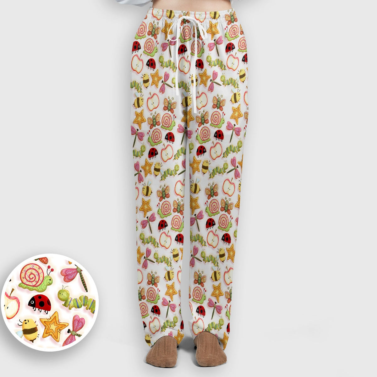 Snail Ladybug Caterpillar Apple Garden Nurse Scrub Set