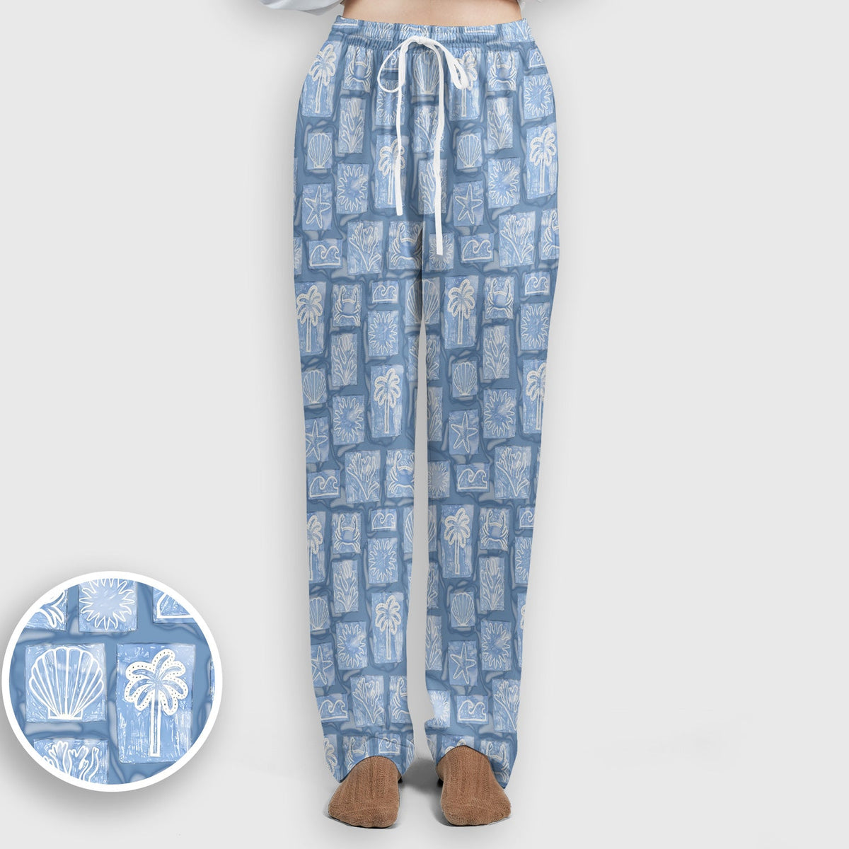 Coastal Seashell Starfish Nurse Scrub Set