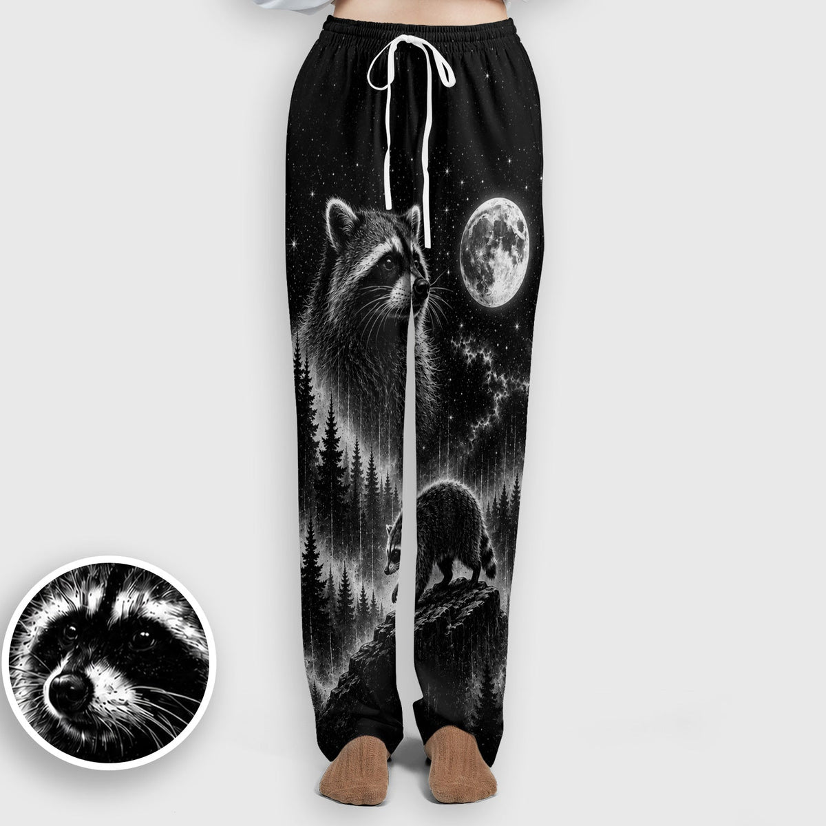 Moonlit Jimothy Raccoon Forest Nurse Scrub Set