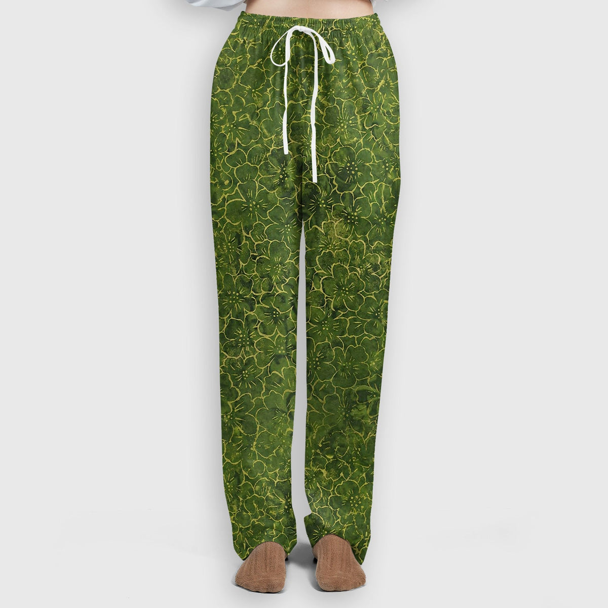 Green Floral Blossom Nurse Scrub Set