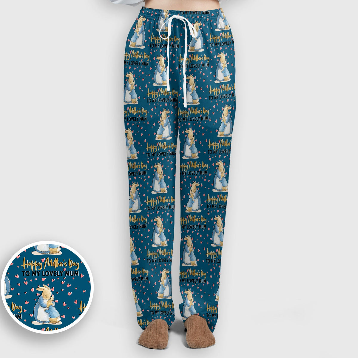 Mothers Day Bunny Love Nurse Scrub Set