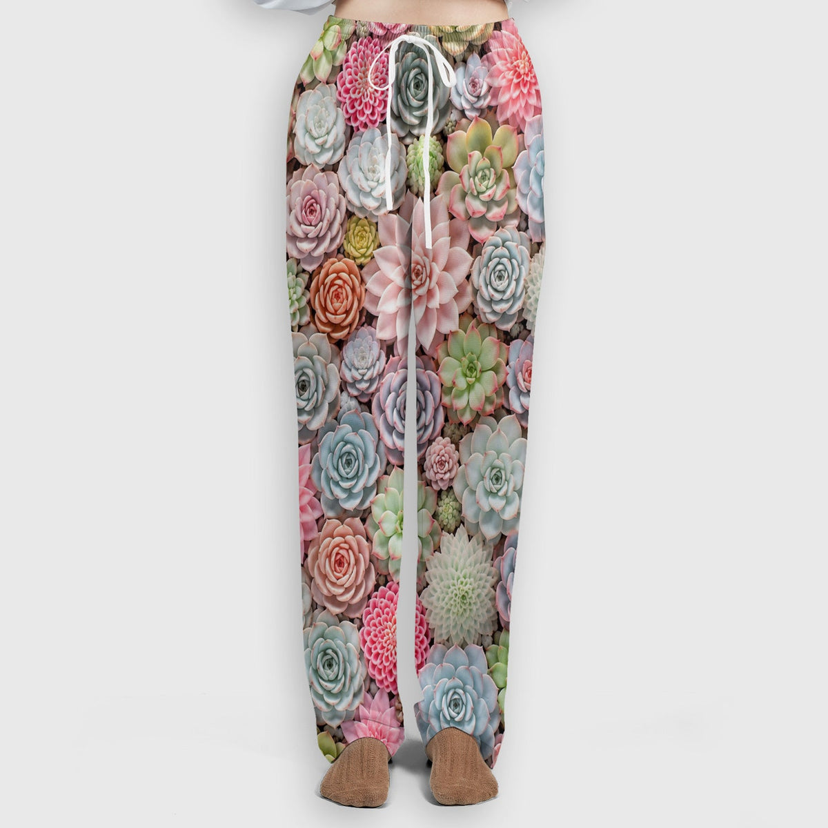 Pastel Succulent Blossom Nurse Scrub Set