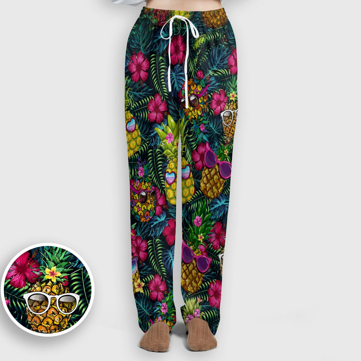 Tropical Pineapple Sunglasses Nurse Scrub Set