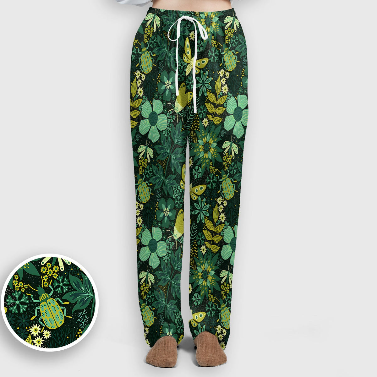 Green Botanical Butterfly Nurse Scrub Set