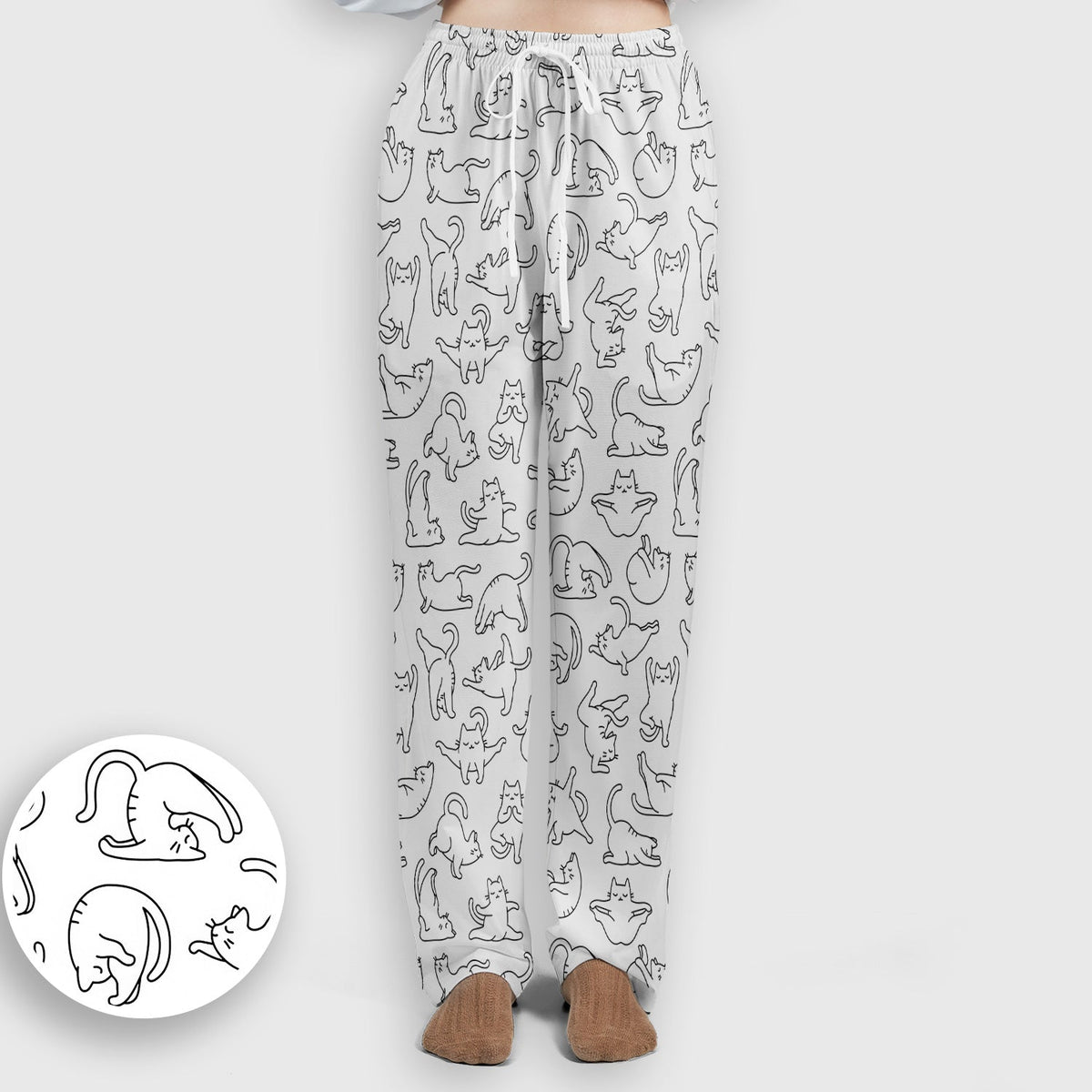 Cat Outline Playing Nurse Scrub Set