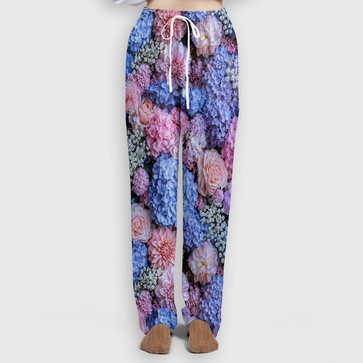 Pastel Hydrangea Rose Blossom Nurse Scrub Set