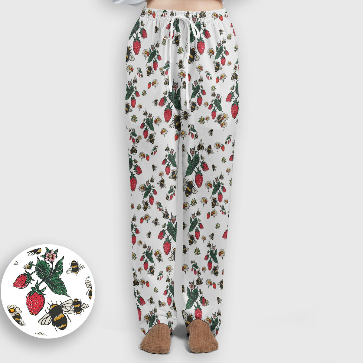 Strawberry Bee Daisy Nurse Scrub Set