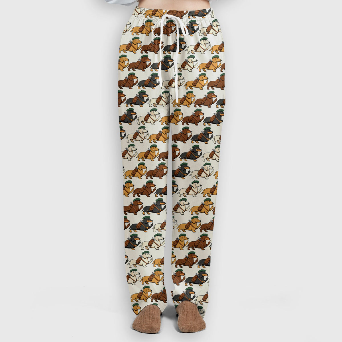 Dachshund Hat And Backpack Nurse Scrub Set